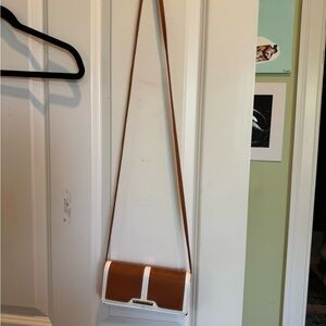 Brown and White Crossbody Bag